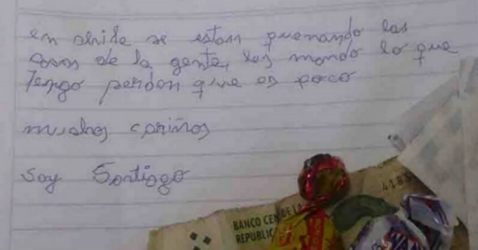 Nene mendocino don&oacute; ahorros a afectados por incendio en Chile
