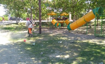 Importantes trabajos de limpieza fueron desplegados en la ciudad