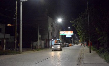 El municipio complet&oacute; la instalaci&oacute;n de luminarias LED en avenida 25 de Mayo