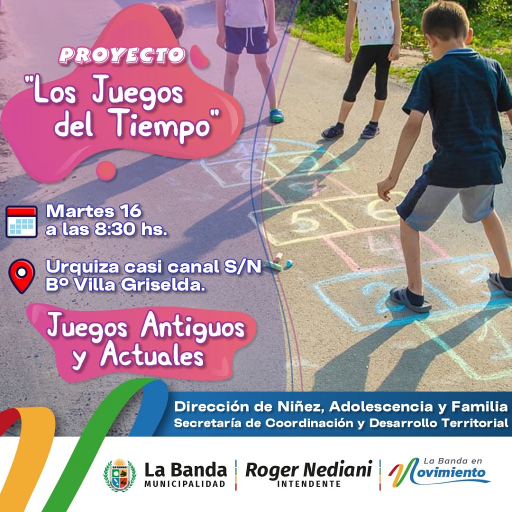Niños del B° Villa Griselda participarán de una actividad enfocada en juegos tradicionales 
