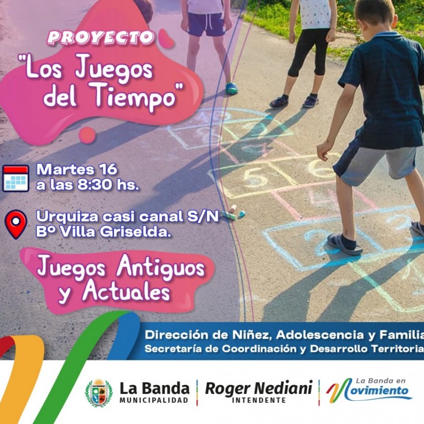 Niños del B° Villa Griselda participarán de una actividad enfocada en juegos tradicionales 