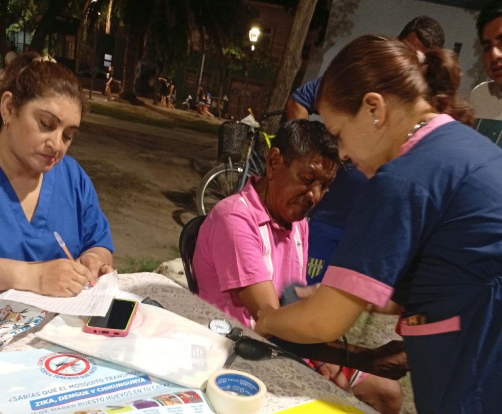 Se realizó promoción de la salud en la Plaza Belgrano