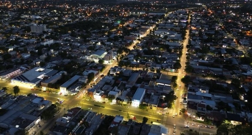 Nediani habilitó la octava etapa del nuevo sistema de iluminación LED en el barrio Centro