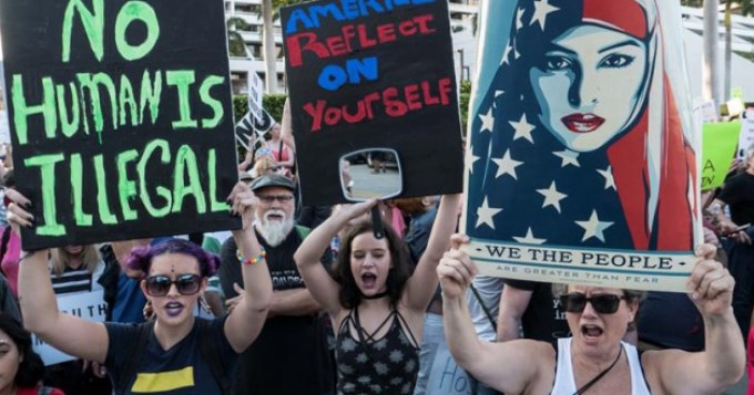 Detuvieron a 19 rabinos en protesta anti Trump