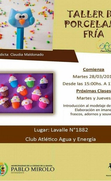 Invitan a un taller de porcelana fr&iacute;a en el Club Atl&eacute;tico Agua y Energ&iacute;a