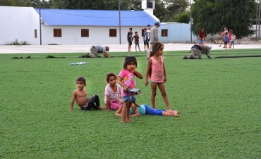  El polideportivo barrio Sarmiento contar&aacute; con cuatro canchas de c&eacute;sped sint&eacute;tico de primera calidad