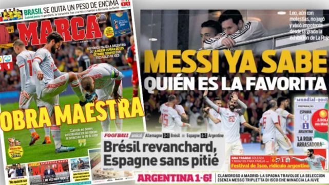La prensa espa&ntilde;ola se burl&oacute; de Argentina