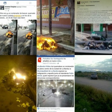 El Municipio y vecinos repudian la quema deliberada de un nuevo contenedor de  basura