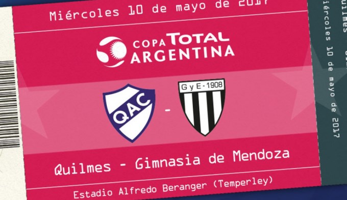 Quilmes ante Gimnasia de Mendoza, por Copa Argentina