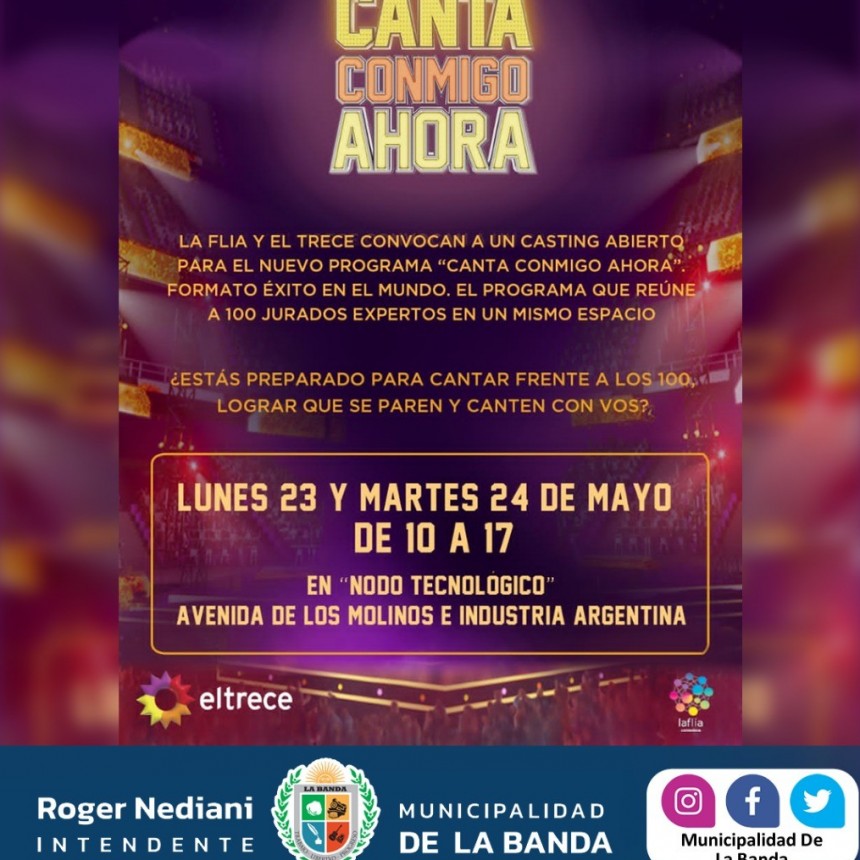 Convocan a cantantes santiague&ntilde;os al casting abierto para el programa "Canta Conmigo Ahora"