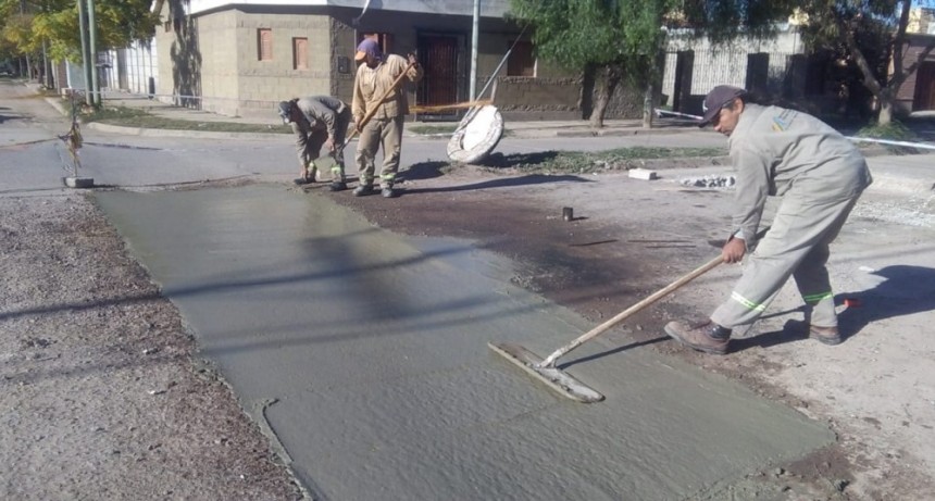 Nediani impulsa obras de hormigonado en el B° 25 de Mayo 