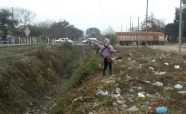 Importante despliegue de limpieza en el barrio Tabla Redonda