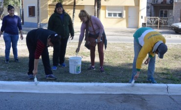 Cooperativa realiza la demarcaci&oacute;n de cordones en el microcentro