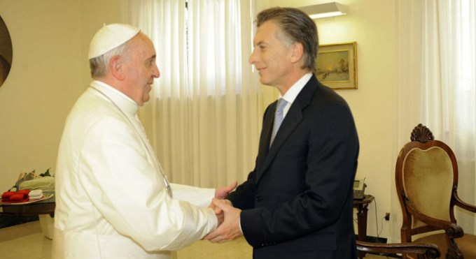 El Papa recibir&aacute; a Macri en "San Per&oacute;n"