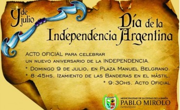 El acto central del 9 de julio se har&aacute; en la Plaza Belgrano