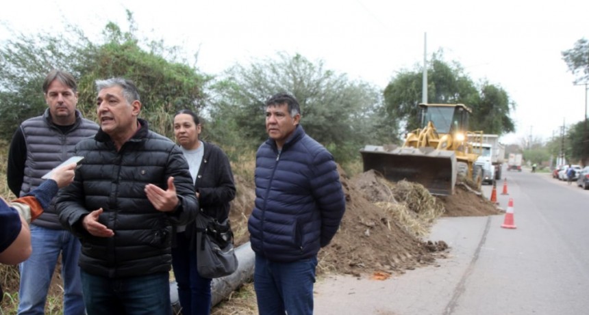 Nediani recorri&oacute; las obras de infraestructura en el B&deg; Santa Clara