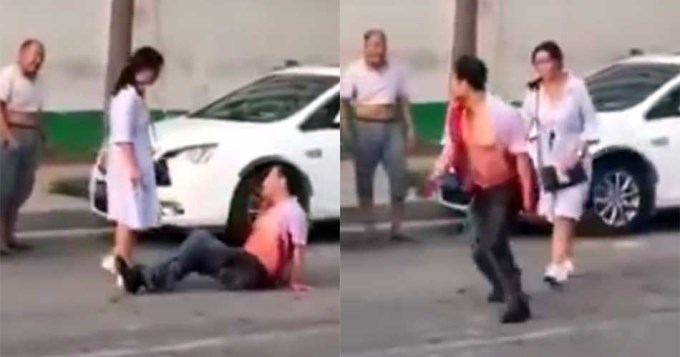 Apu&ntilde;al&oacute; salvajemente en la calle a su esposo infiel