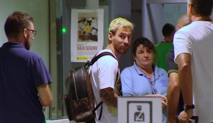 Messi lleg&oacute; con Mascherano a la madrugada