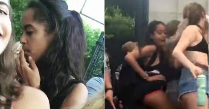 Sorprenden fumando "faso" a la hija de Obama