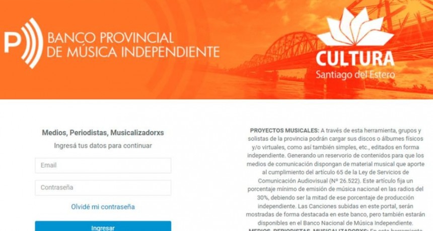 Presentaron el Banco Provincial de Música Independiente de Santiago