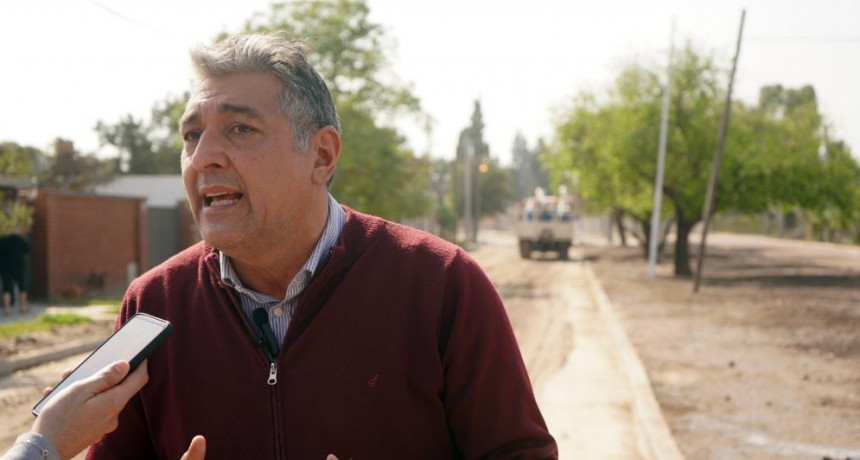Nediani visitó los avances de la obra integral de Calle Antenor Álvarez en el Barrio Palermo