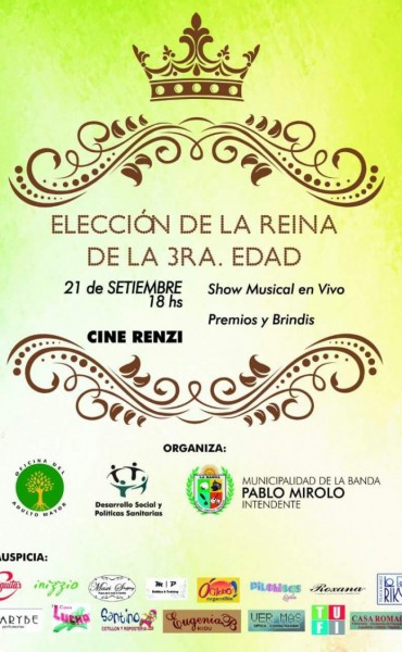 Este jueves se realizar&aacute; la elecci&oacute;n de la reina de la tercera edad   