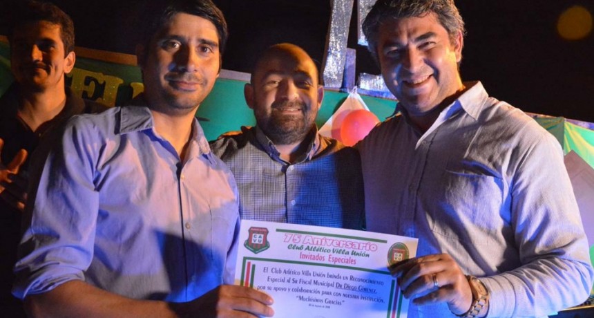 El intendente Pablo Mirolo particip&oacute; del 75&deg; Aniversario del Club Villa Uni&oacute;n