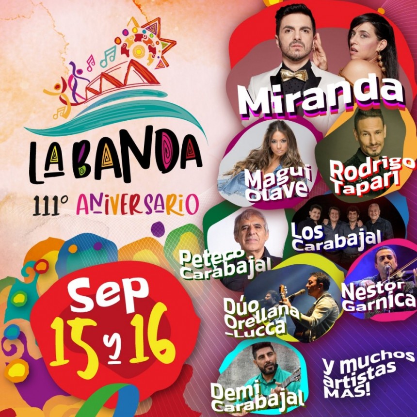 La Banda celebrará su 111° aniversario con la presentación de reconocidos artistas 
