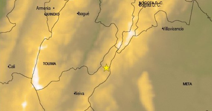 Temblor de 5,4 grados sacudi&oacute; a Colombia