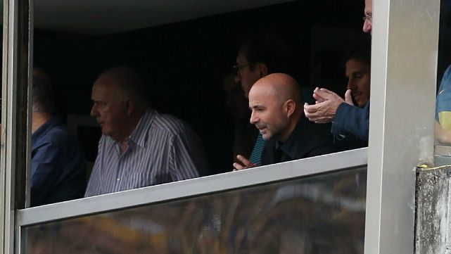Sampaoli, presente en La Bombonera