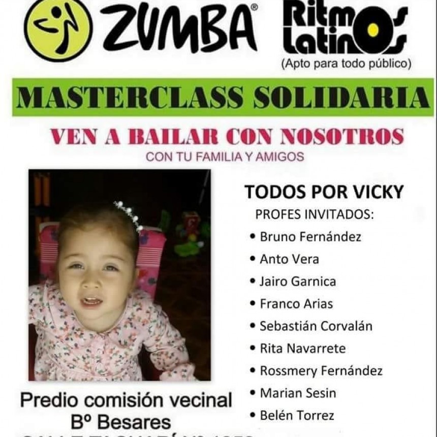 La comuna invita a los vecinos a la masterclass solidaria &ldquo;Todos por Vicky&rdquo;