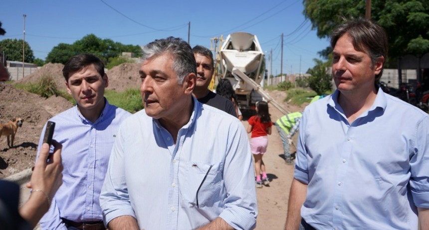 Nediani visitó el avance de la obra de urbanización en los barrios 9 de Julio y San Javier