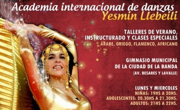 Dictan clases de Danzas Internacionales en el gimnasio municipal