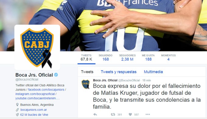 Boca despidi&oacute; al jugador de Futsal fallecido