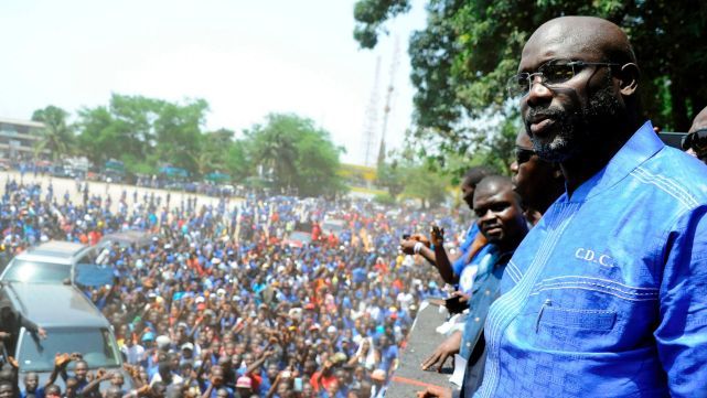 George Weah fue electo presidente de Liberia 