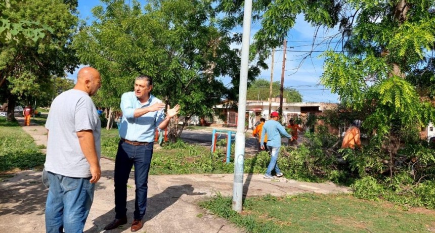 NEDIANI RECORRI&Oacute; LOS SECTORES M&Aacute;S AFECTADOS POR LA TORMENTA